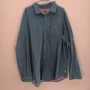The North Face Men's Button Up Long Sleeve Shirt Size 2XL